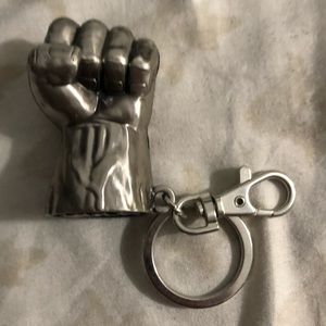 Marvel avengers hulk silver key chain